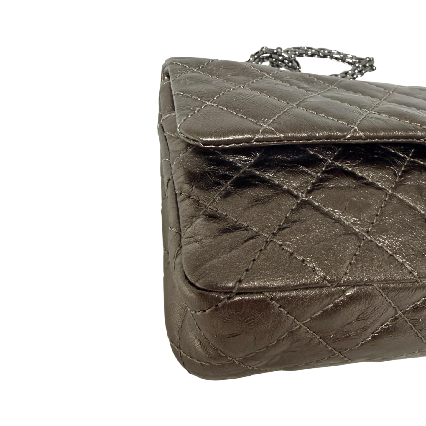 Chanel 2.55 Reissue 224 Classic Double Flap Bag Metallic Bronze / sehr gut Chanel