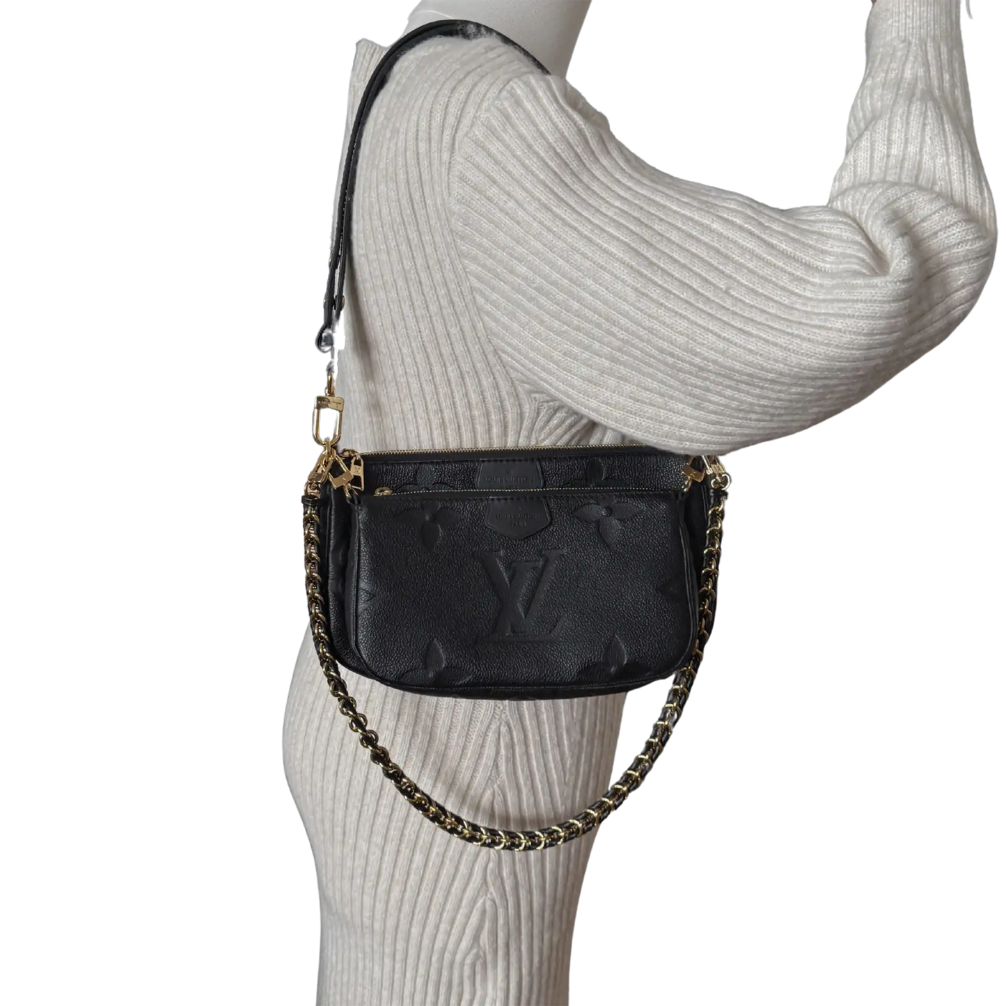 Louis Vuitton Multi Pochette Accessoires Empreinte Leder M80399 Fullset / sehr gut Louis Vuitton