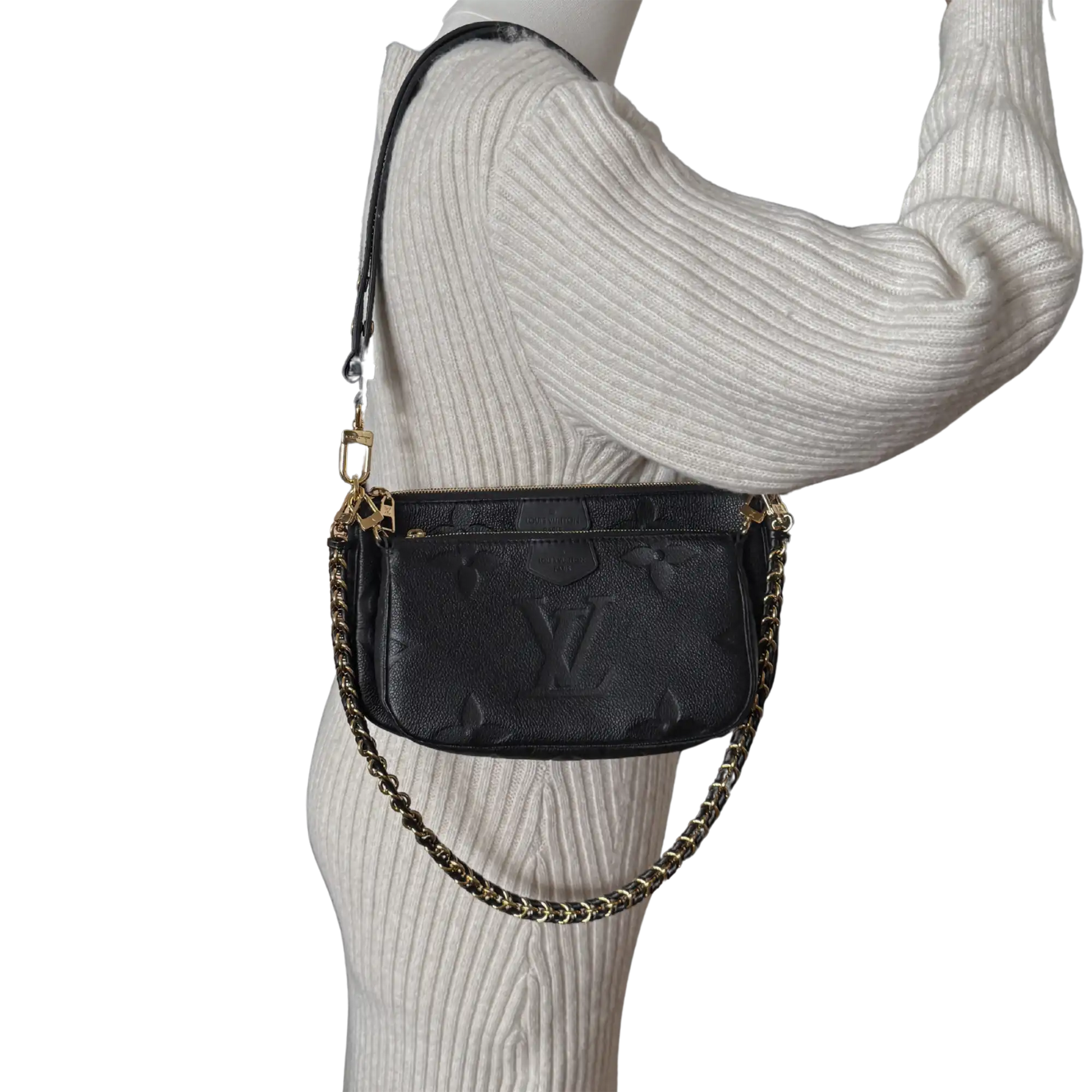 Louis Vuitton Multi Pochette Accessoires Empreinte Leder M80399 Fullset / sehr gut Louis Vuitton