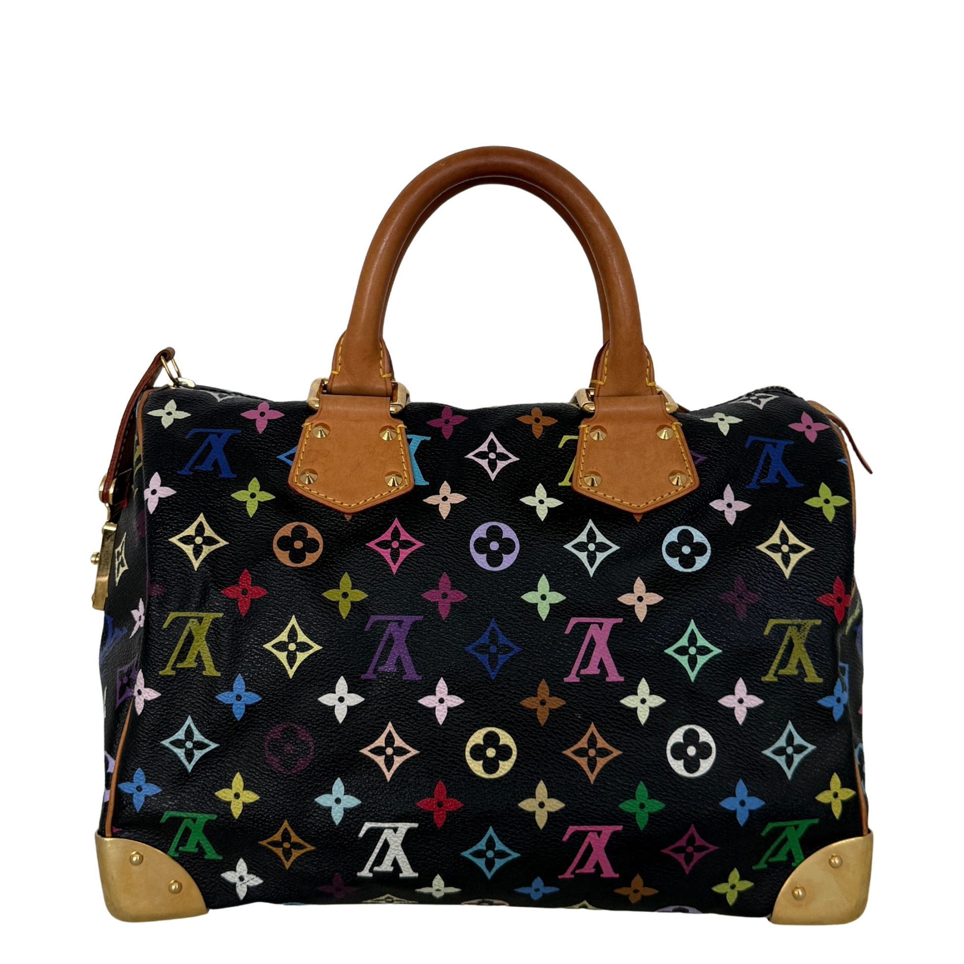 Louis Vuitton Speedy 30 Multicolor Tasche M92642 Schwarz / gut Louis Vuitton