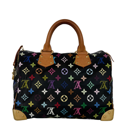 Louis Vuitton Speedy 30 Multicolor Tasche M92642 Schwarz / gut Louis Vuitton