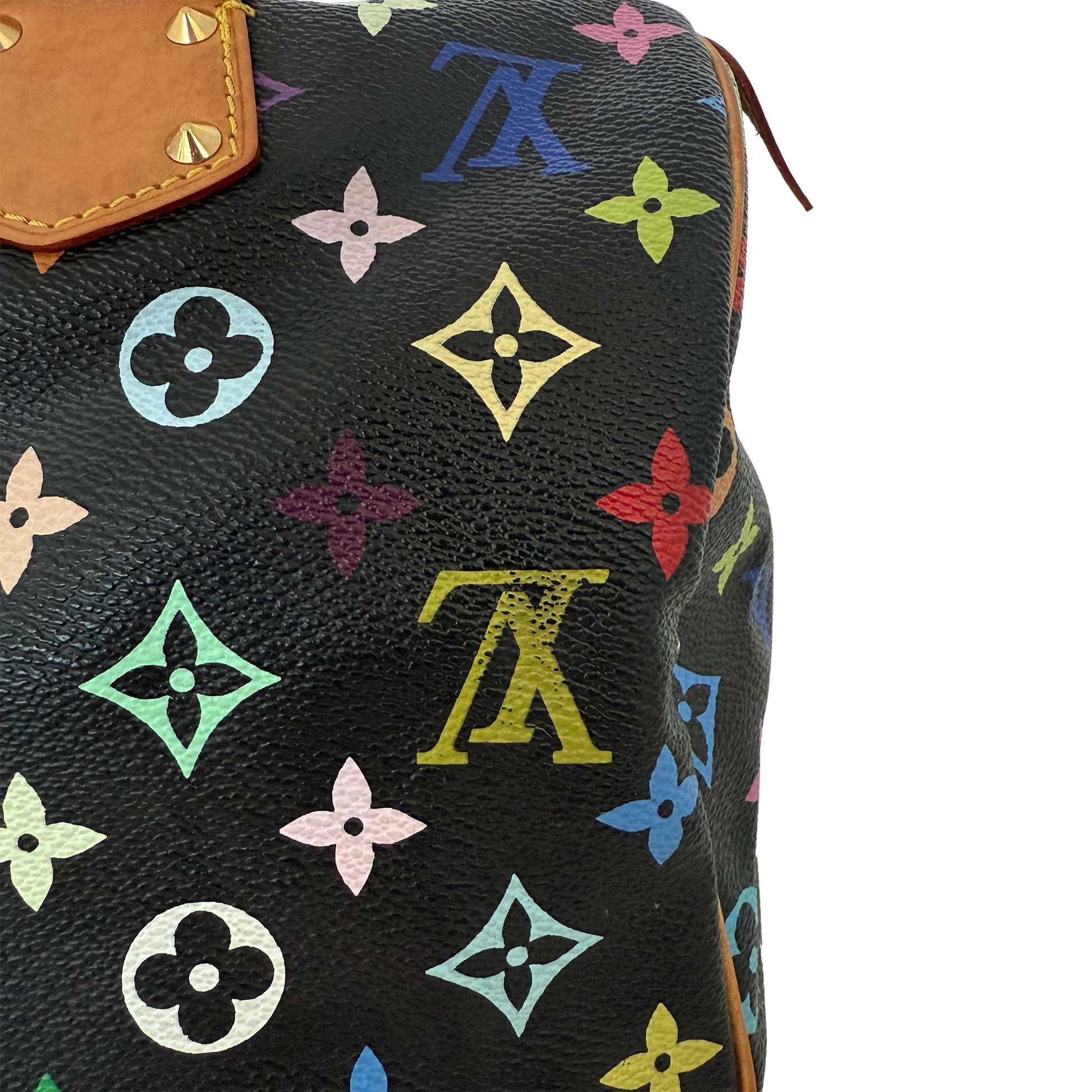 Louis Vuitton Speedy 30 Multicolor Tasche M92642 Schwarz / gut Louis Vuitton