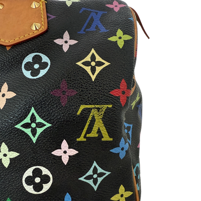 Louis Vuitton Speedy 30 Multicolor Tasche M92642 Schwarz / gut Louis Vuitton