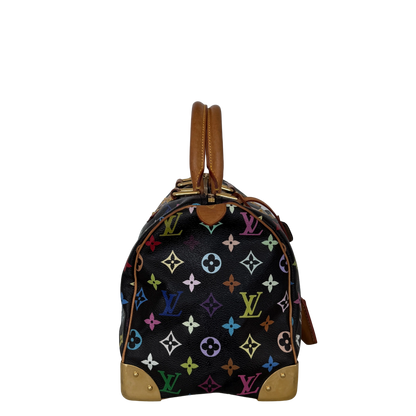 Louis Vuitton Speedy 30 Multicolor Tasche M92642 Schwarz / gut Louis Vuitton