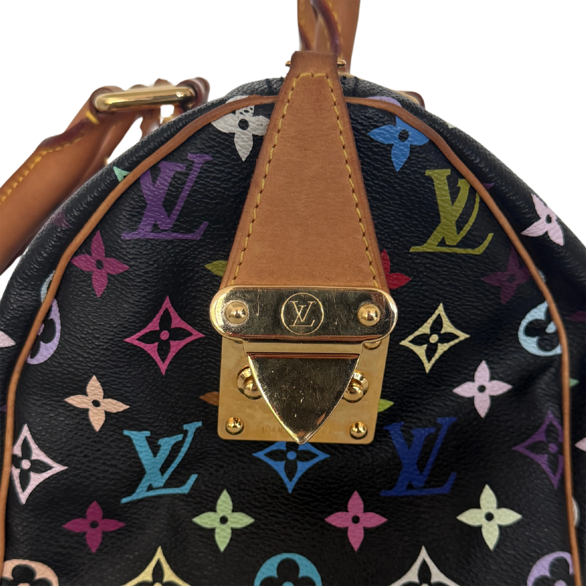 Louis Vuitton Speedy 30 Multicolor Tasche M92642 Schwarz / gut Louis Vuitton