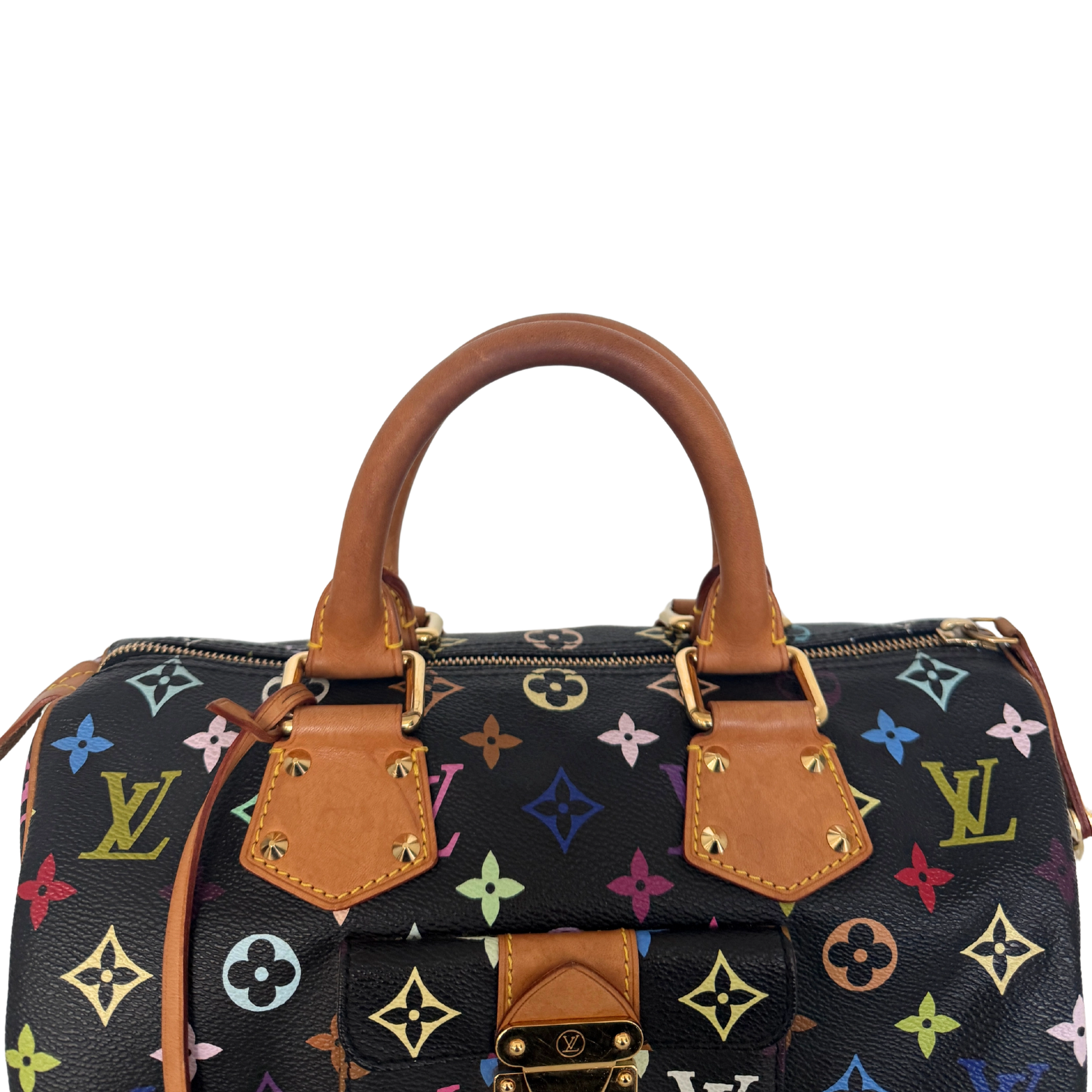 Louis Vuitton Speedy 30 Multicolor Tasche M92642 Schwarz / gut Louis Vuitton