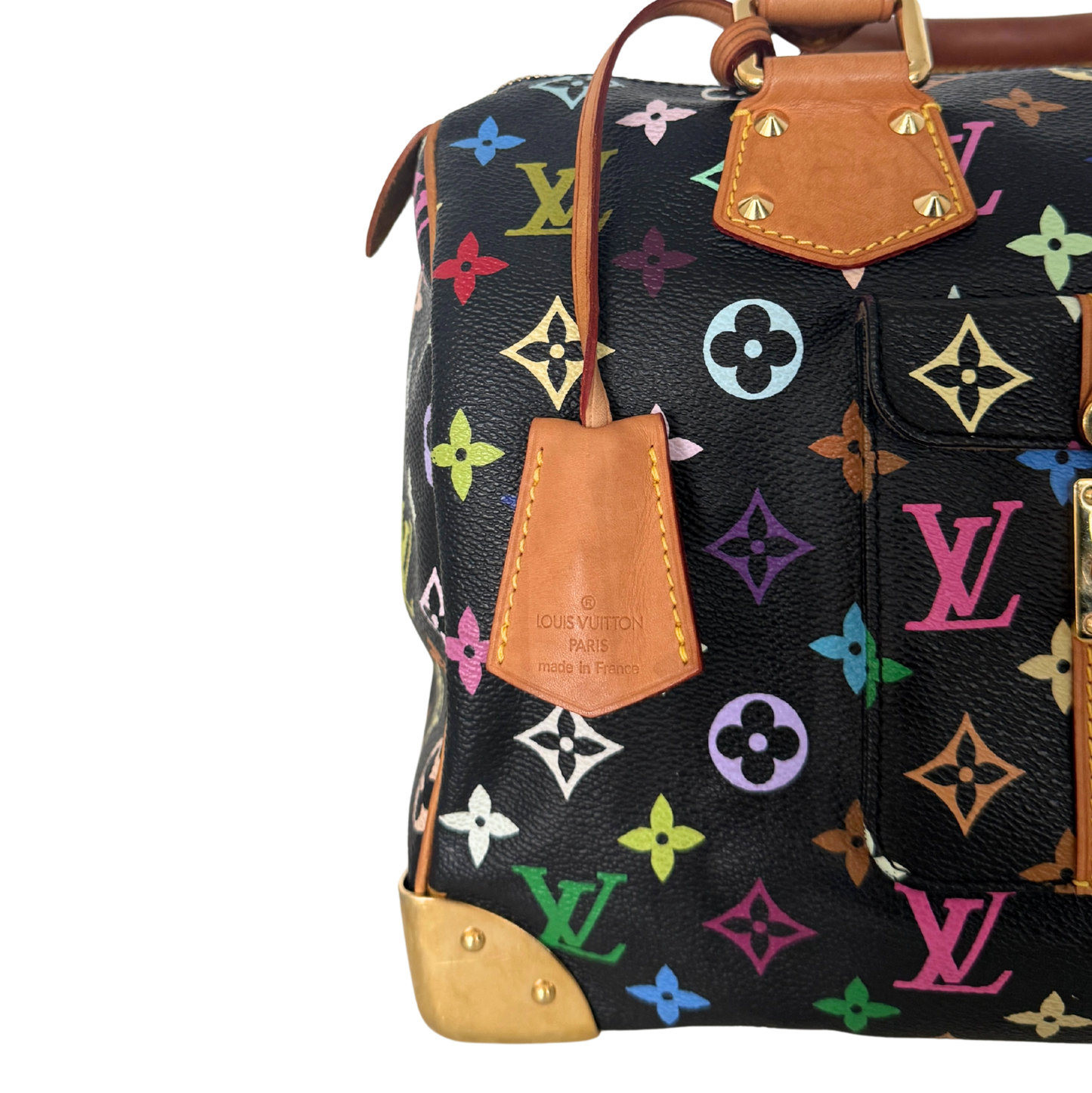 Louis Vuitton Speedy 30 Multicolor Tasche M92642 Schwarz / gut Louis Vuitton