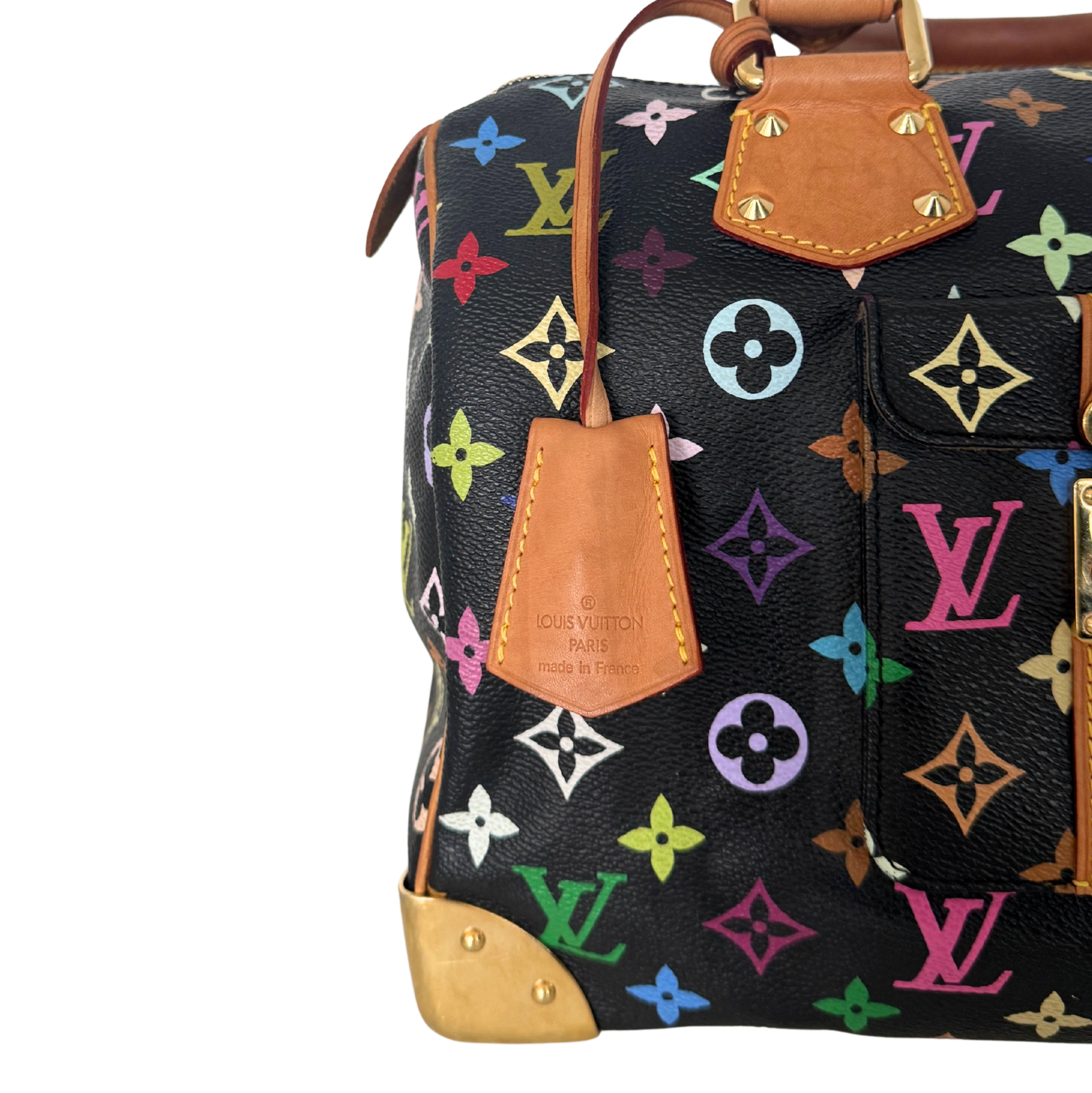 Louis Vuitton Speedy 30 Multicolor Tasche M92642 Schwarz / gut Louis Vuitton