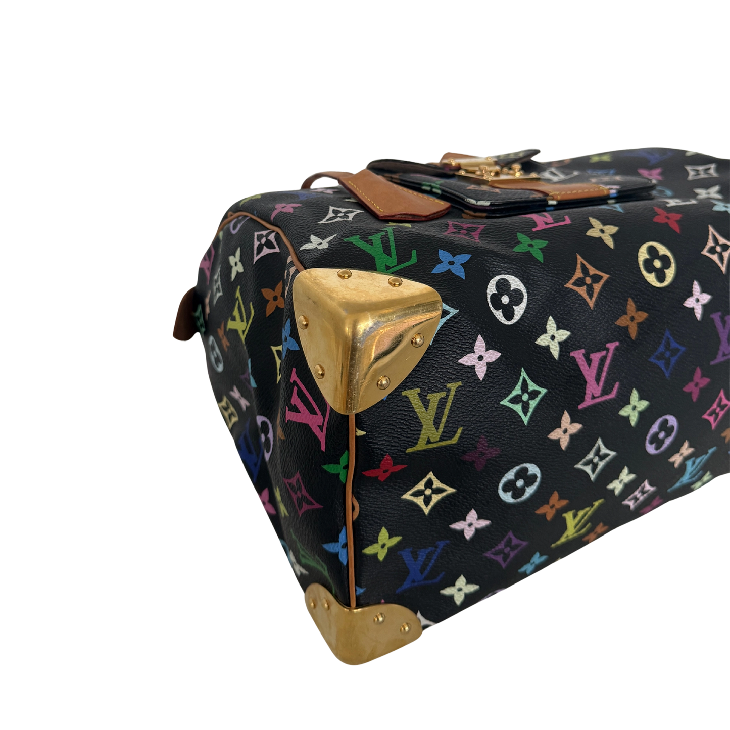 Louis Vuitton Speedy 30 Multicolor Tasche M92642 Schwarz / gut Louis Vuitton