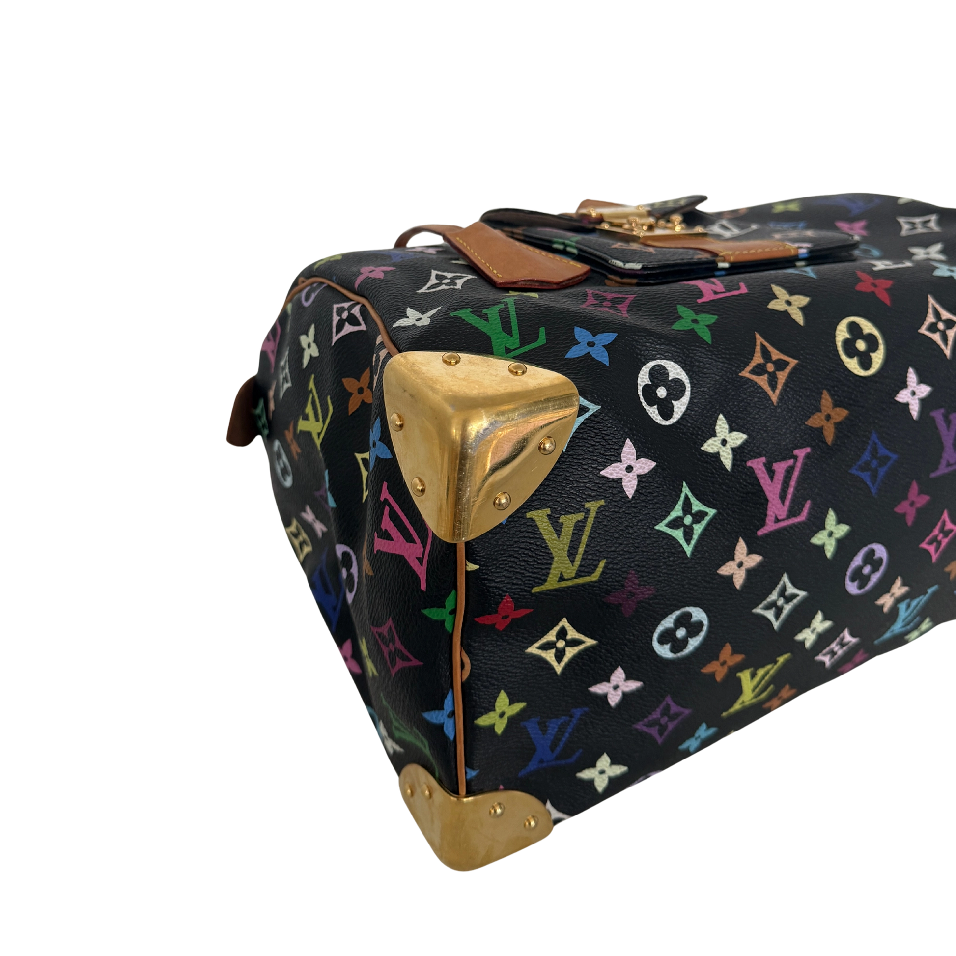 Louis Vuitton Speedy 30 Multicolor Tasche M92642 Schwarz / gut Louis Vuitton
