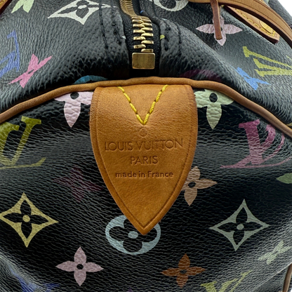 Louis Vuitton Speedy 30 Multicolor Tasche M92642 Schwarz / gut Louis Vuitton