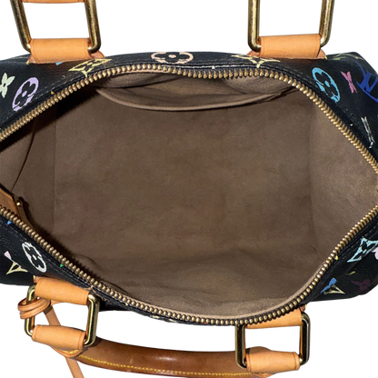 Louis Vuitton Speedy 30 Multicolor Tasche M92642 Schwarz / gut Louis Vuitton
