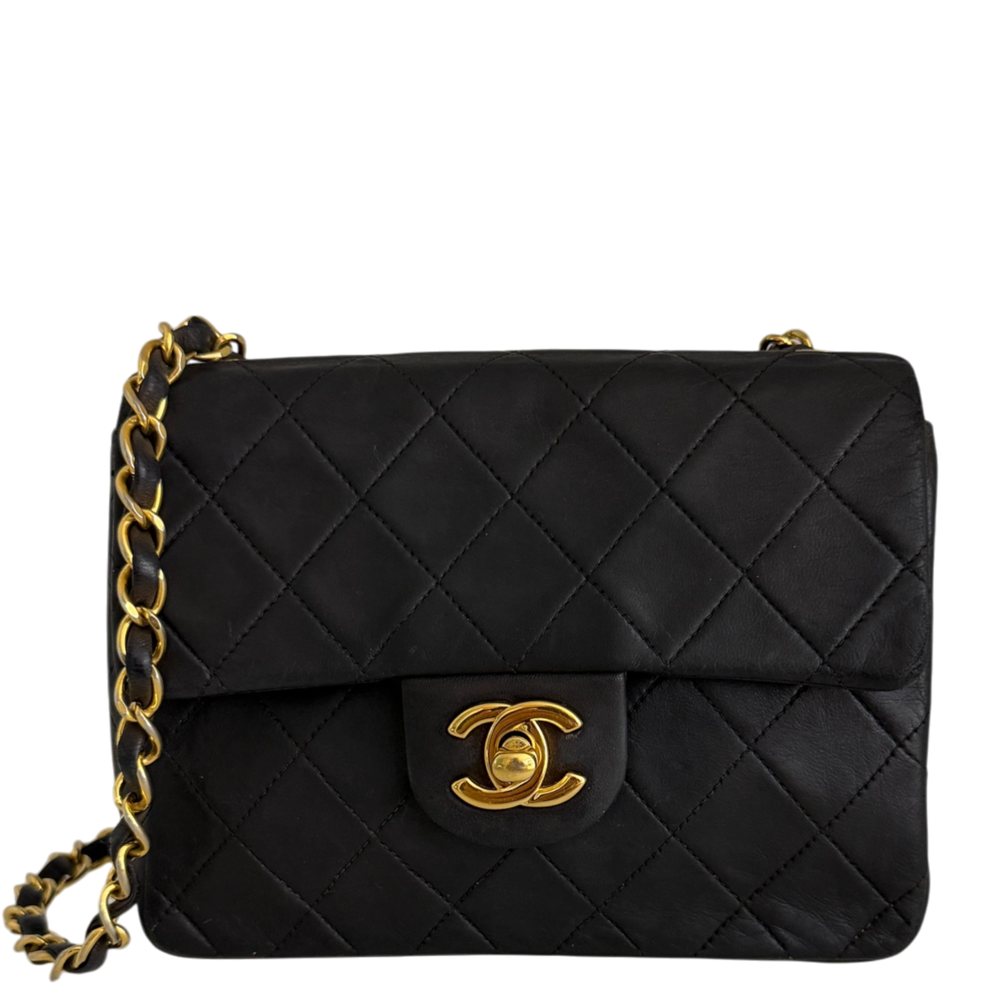 Chanel Timeless Mini Classic Flap schwarz GHW Vintage / gut Chanel