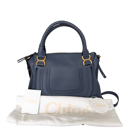 Chloé Marcie Medium Double Carry Bag Graphite Navy / neuwertig Chloé