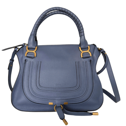 Chloé Marcie Medium Double Carry Bag Graphite Navy / neuwertig Chloé