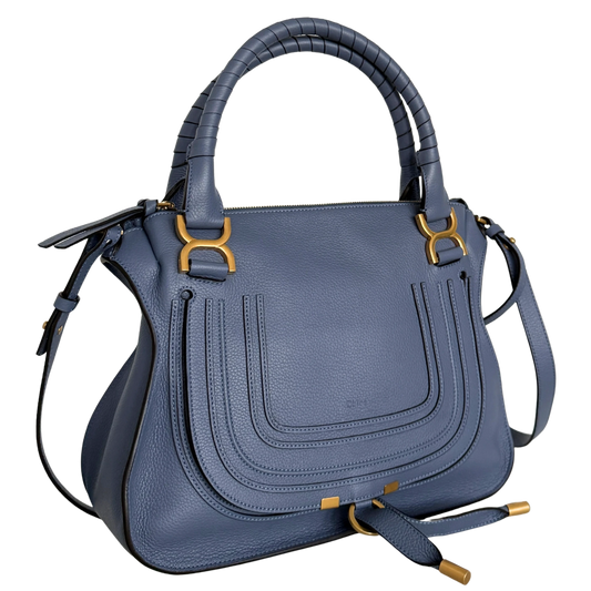 Chloé Marcie Medium Double Carry Bag Graphite Navy / neuwertig Chloé