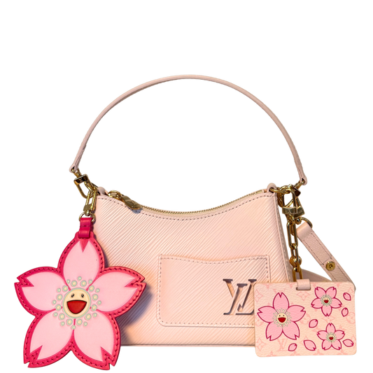 Louis Vuitton x Takashi Murakami Marellini Epi Leder Rosa Fullset / sehr gut