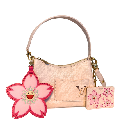 Louis Vuitton x Takashi Murakami Marellini Epi Leder Rosa Fullset / sehr gut