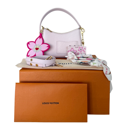 Louis Vuitton x Takashi Murakami Marellini Epi Leder Rosa Fullset / sehr gut