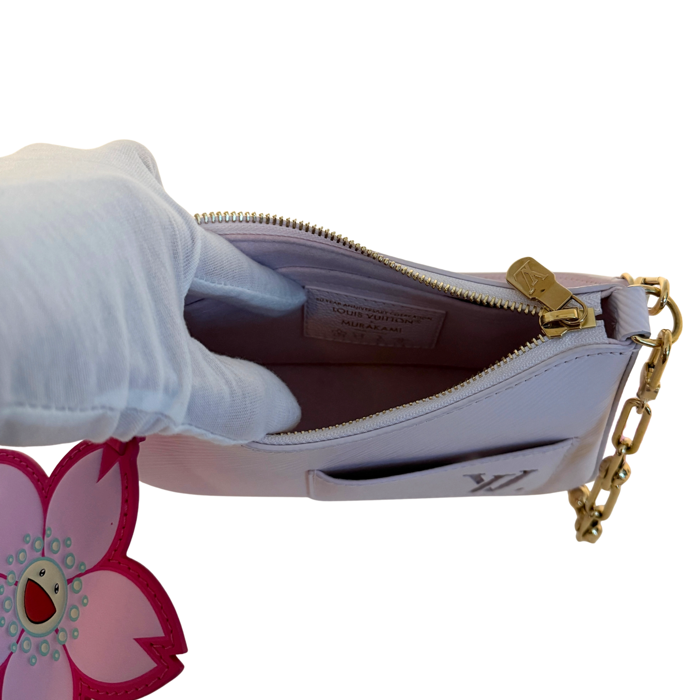 Louis Vuitton x Takashi Murakami Marellini Epi Leder Rosa Fullset / sehr gut