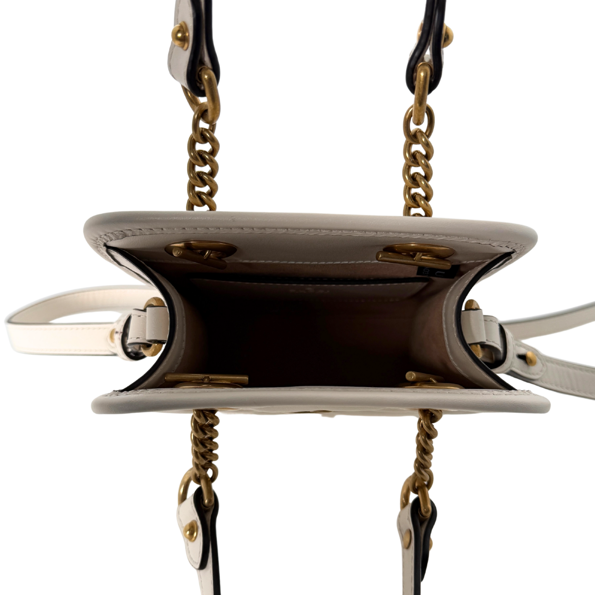 Gucci GG Marmont Mini-Handtasche Weiß / sehr gut Gucci