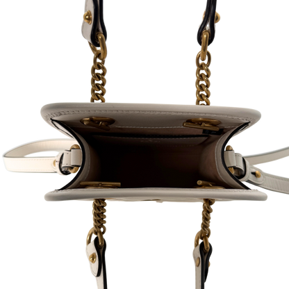 Gucci GG Marmont Mini-Handtasche Weiß / sehr gut Gucci