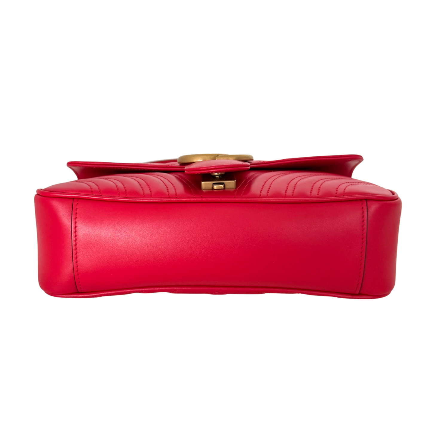 Gucci Kleine GG Marmont Schultertasche Rot / neuwertig Gucci