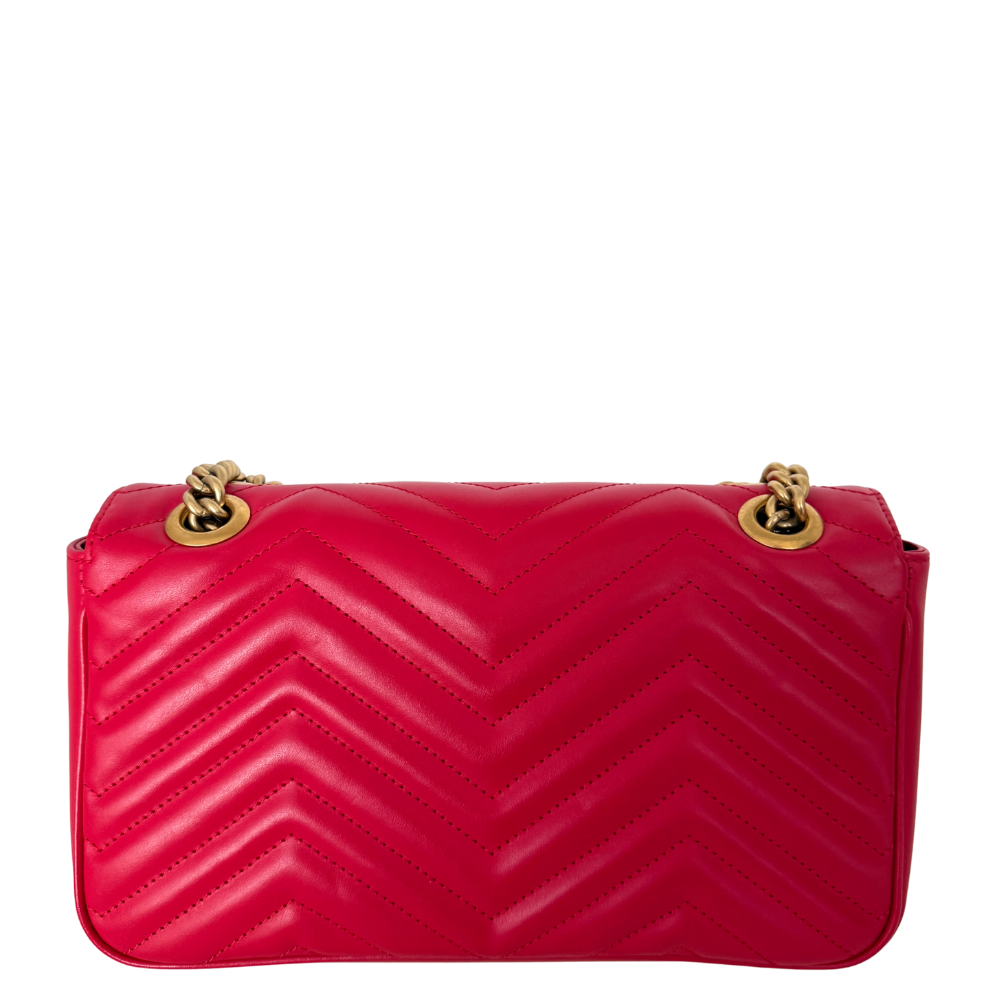 Gucci Kleine GG Marmont Schultertasche Rot / neuwertig Gucci