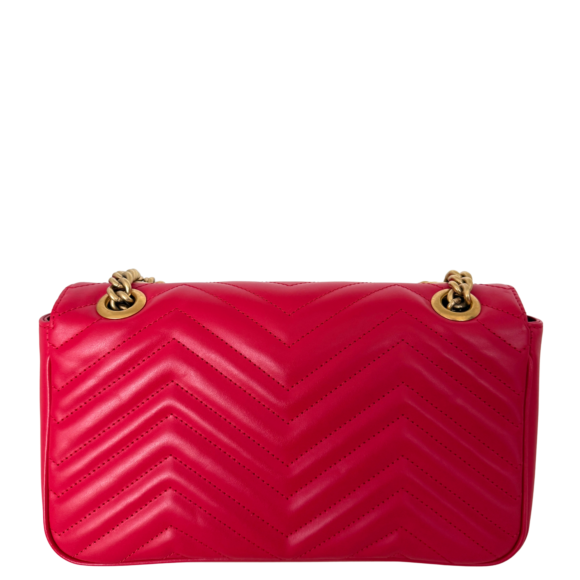 Gucci Kleine GG Marmont Schultertasche Rot / neuwertig Gucci