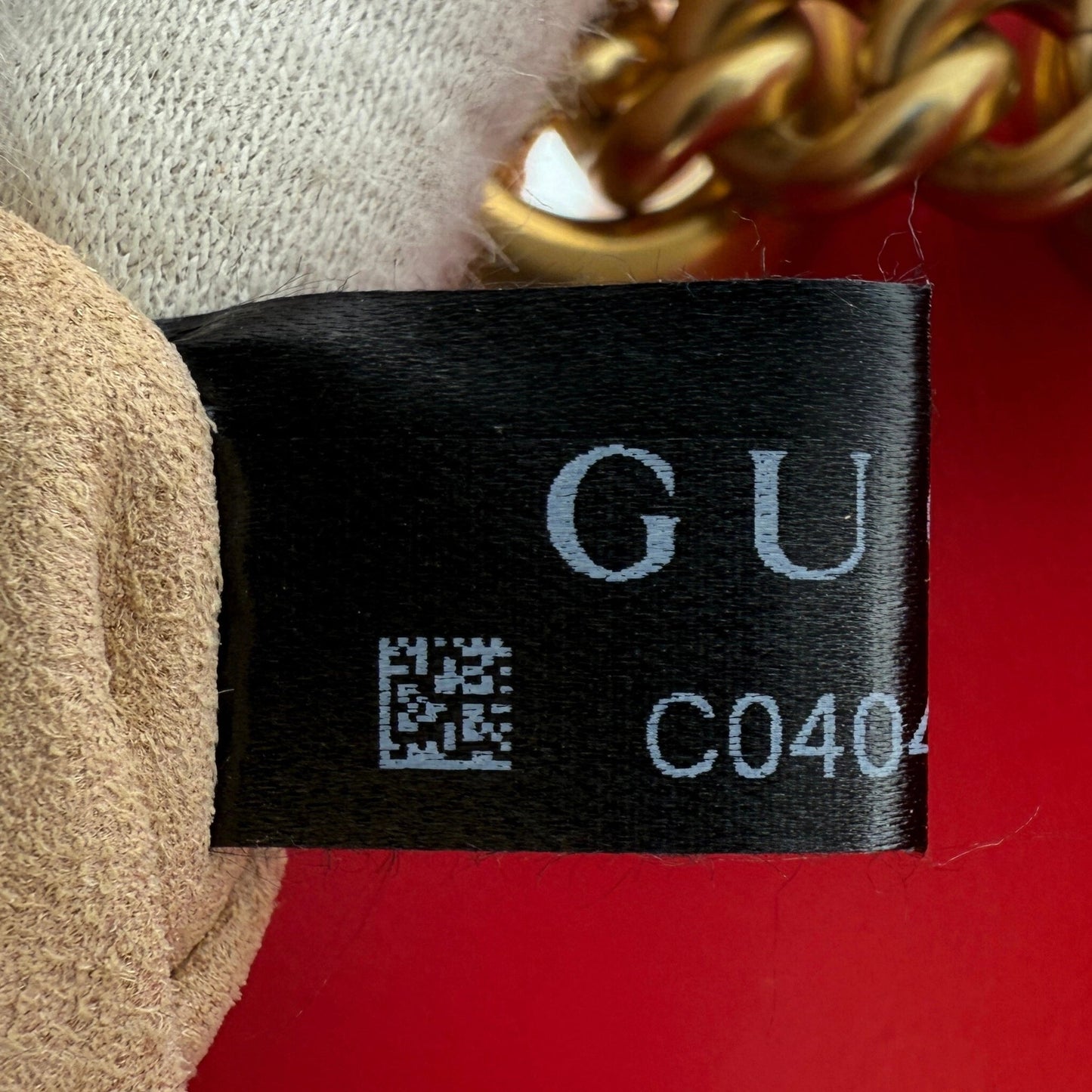 Gucci Kleine GG Marmont Schultertasche Rot / neuwertig Gucci