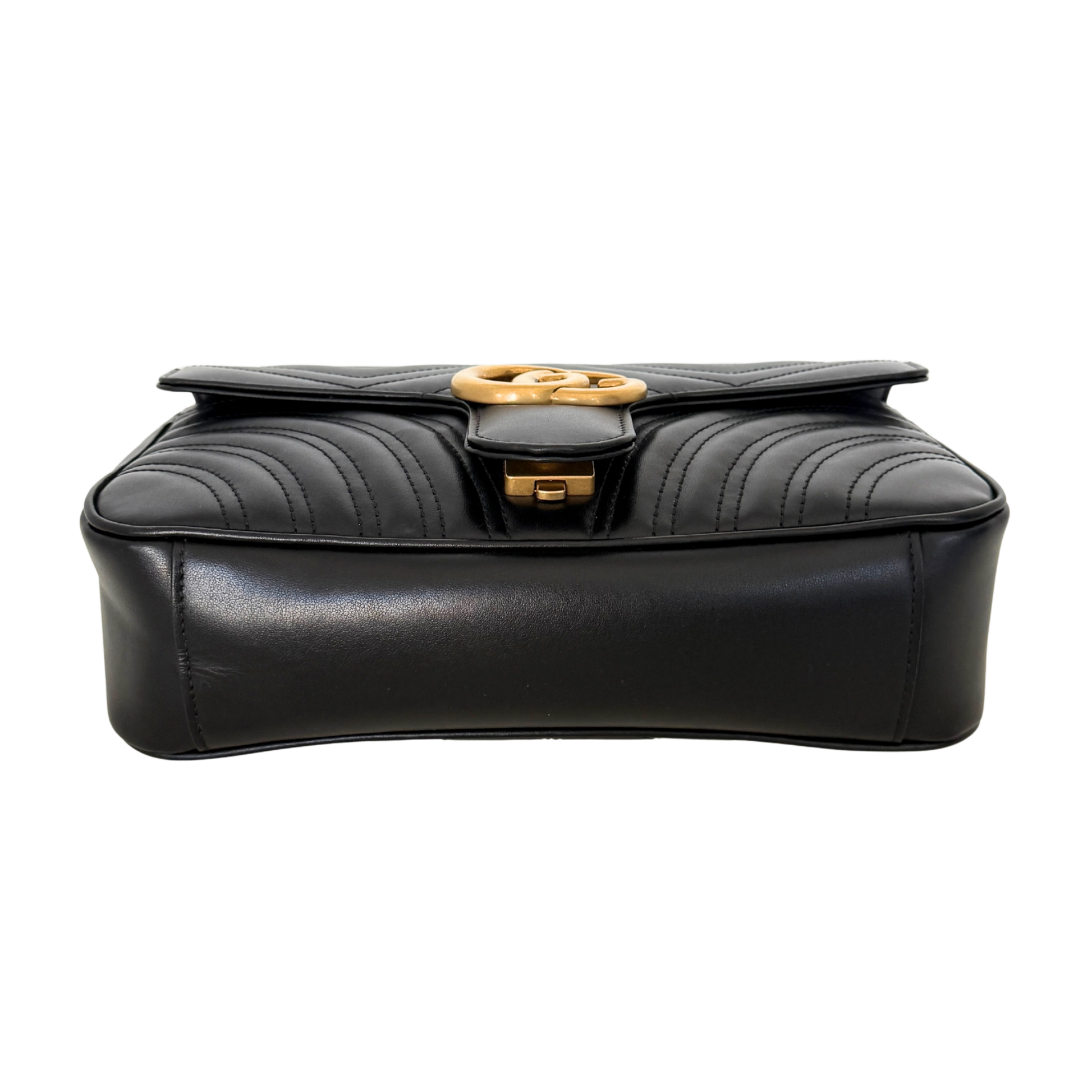 Gucci Kleine GG Marmont Schultertasche Schwarz / neuwertig Gucci