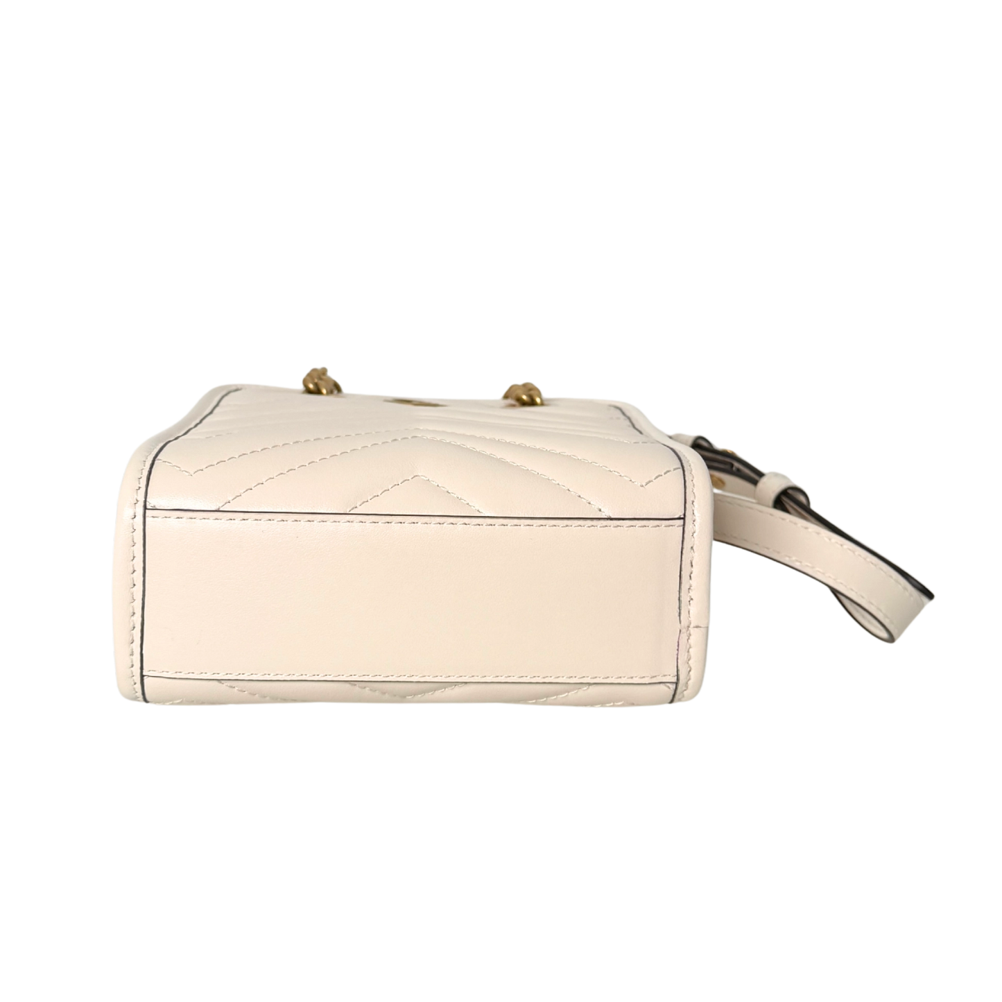 Gucci GG Marmont Mini-Handtasche Weiß / sehr gut Gucci