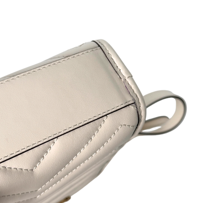 Gucci GG Marmont Mini-Handtasche Weiß / sehr gut Gucci