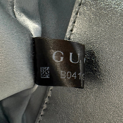 Gucci Kleine GG Marmont Schultertasche Metallicblau Fullset / neuwertig Gucci