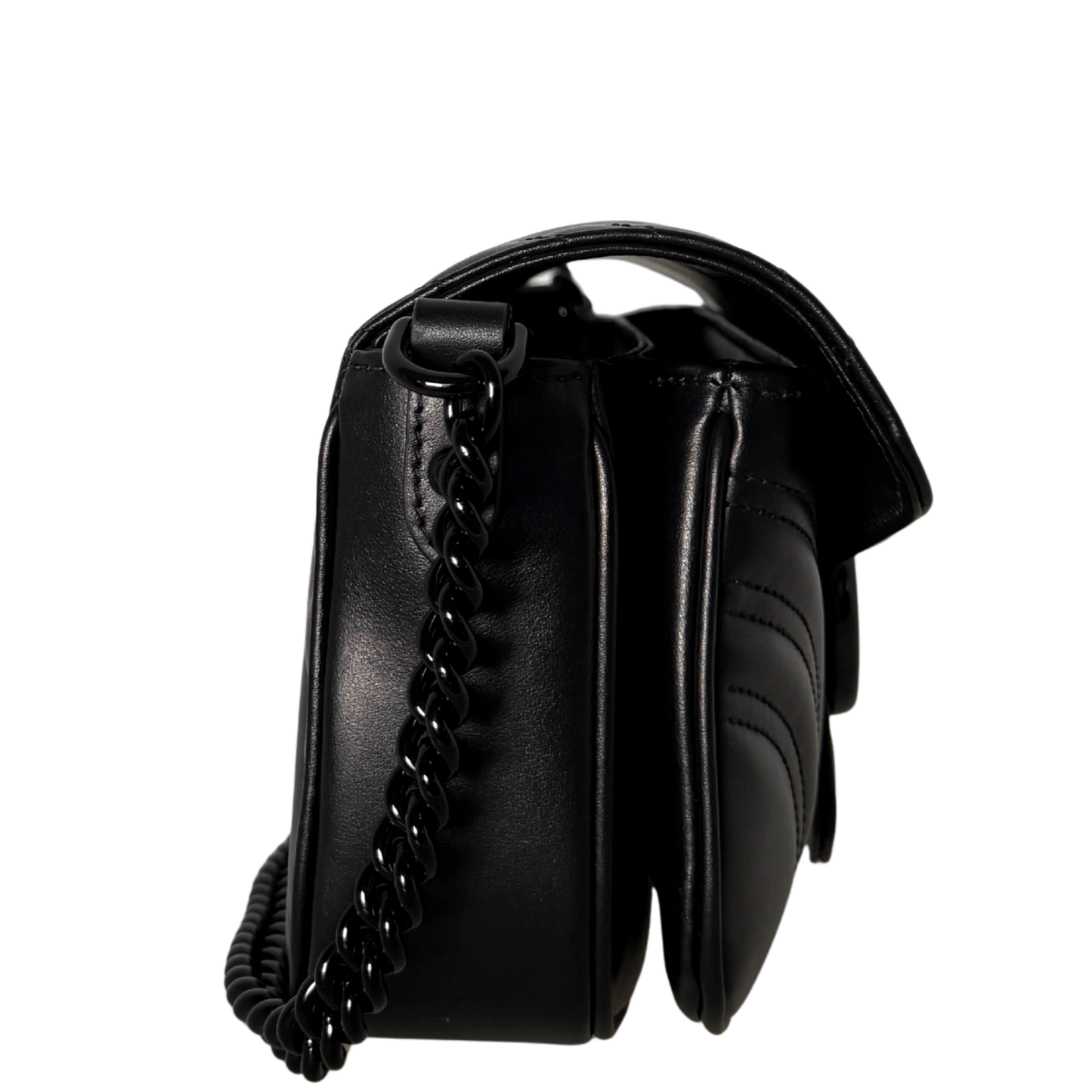 Gucci Mittelgroße GG Marmont Schultertasche Schwarz / neuwertig Gucci