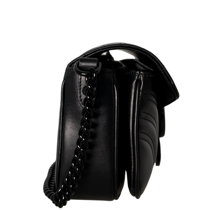 Gucci Mittelgroße GG Marmont Schultertasche Schwarz / neuwertig Gucci