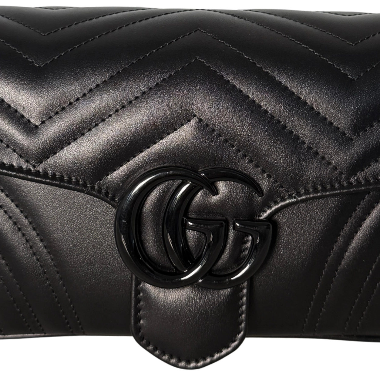 Gucci Mittelgroße GG Marmont Schultertasche Schwarz / neuwertig Gucci