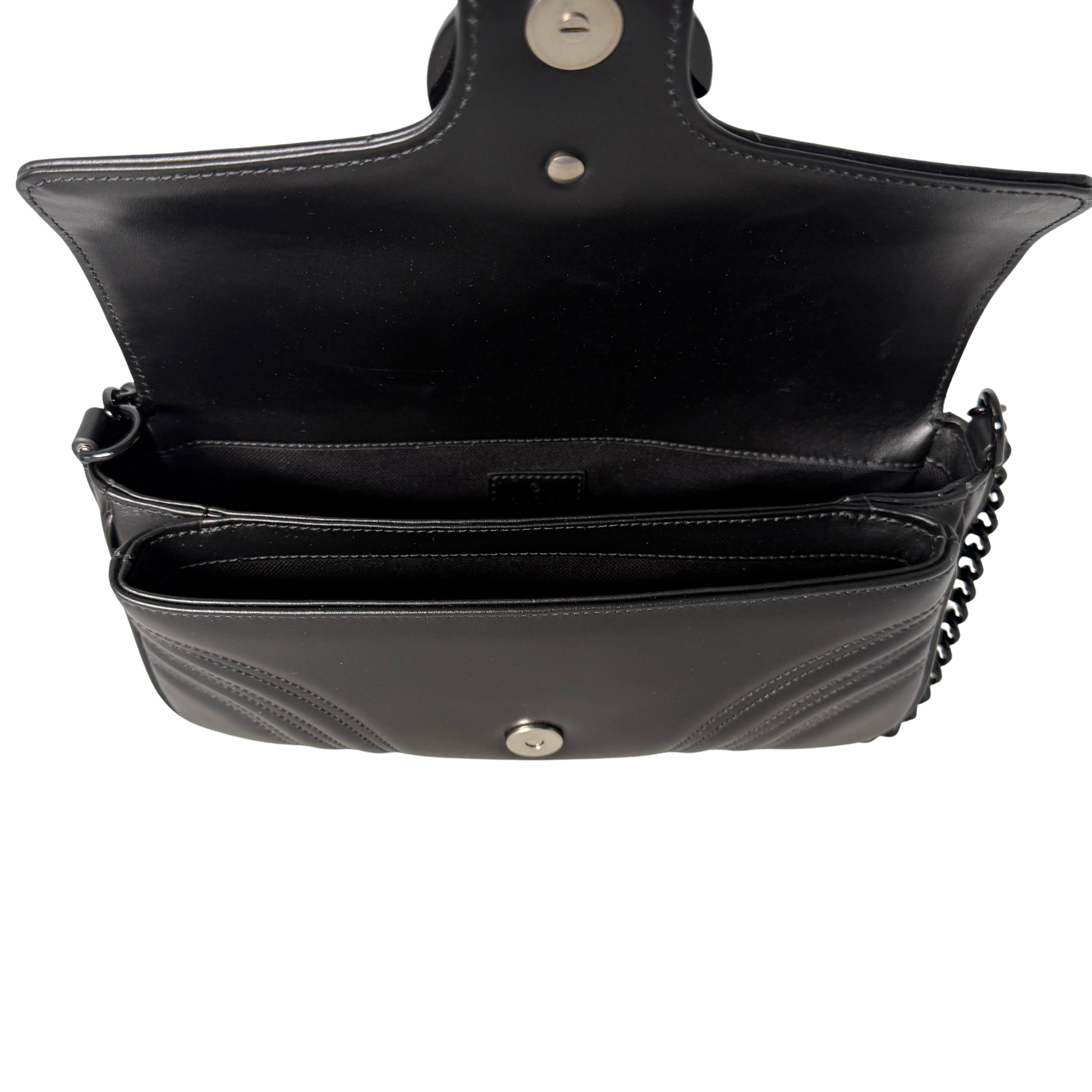 Gucci Mittelgroße GG Marmont Schultertasche Schwarz / neuwertig Gucci