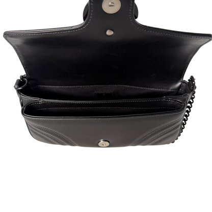 Gucci Mittelgroße GG Marmont Schultertasche Schwarz / neuwertig Gucci