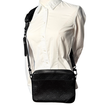 Louis Vuitton Duo Messenger Bag Schwarz Fullset / neuwertig