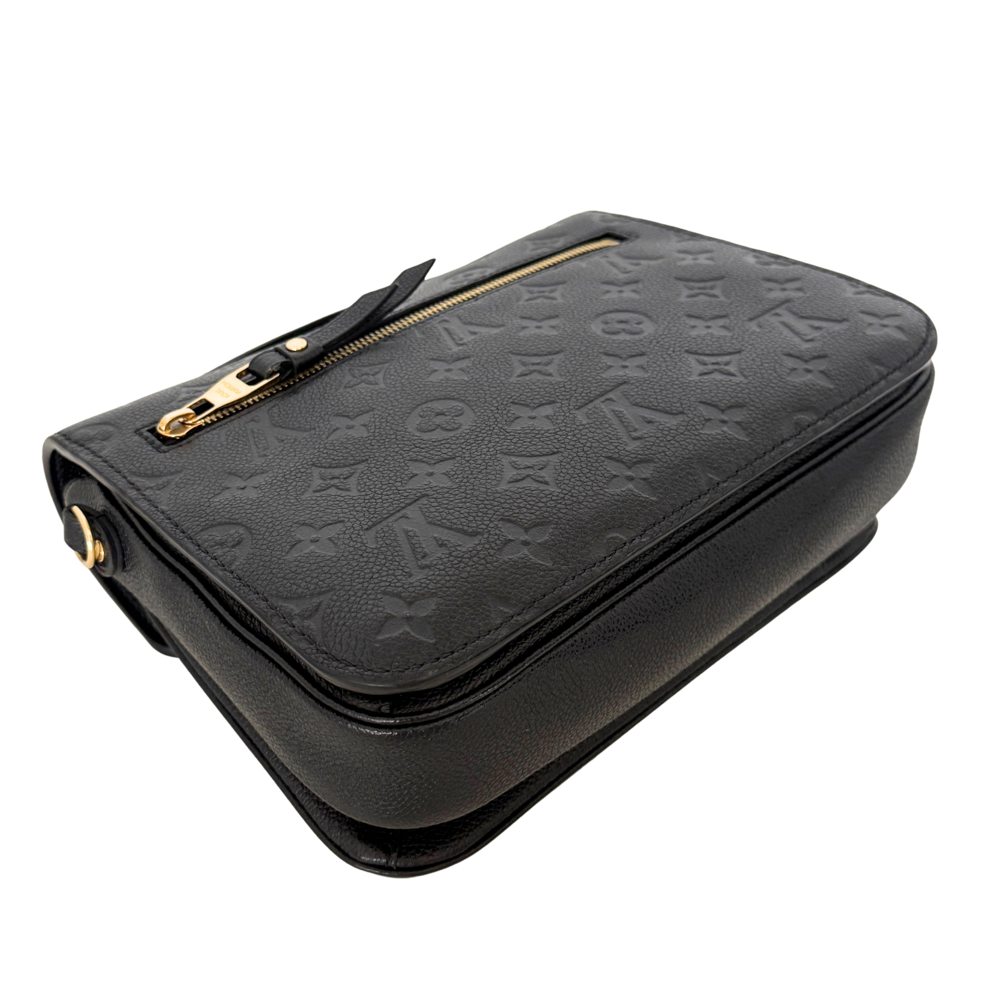 Louis Vuitton Pochette Métis Monogram Empreinte Schwarz Fullset / sehr gut Louis Vuitton