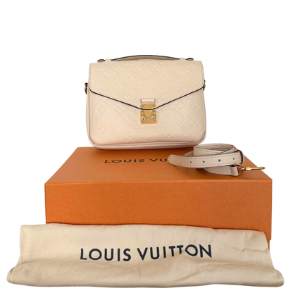 Louis Vuitton Pochette Métis MM Monogram Empreinte M44738 Crème Fullset / gut Louis Vuitton