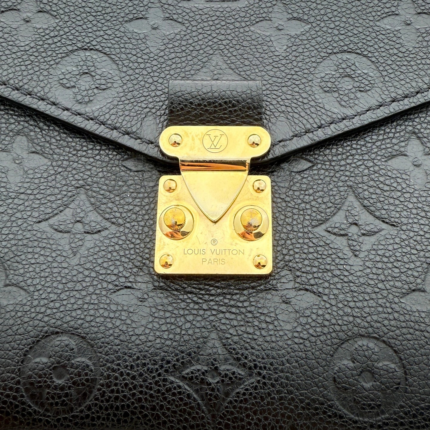 Louis Vuitton Pochette Métis Monogram Empreinte Schwarz Fullset / sehr gut Louis Vuitton