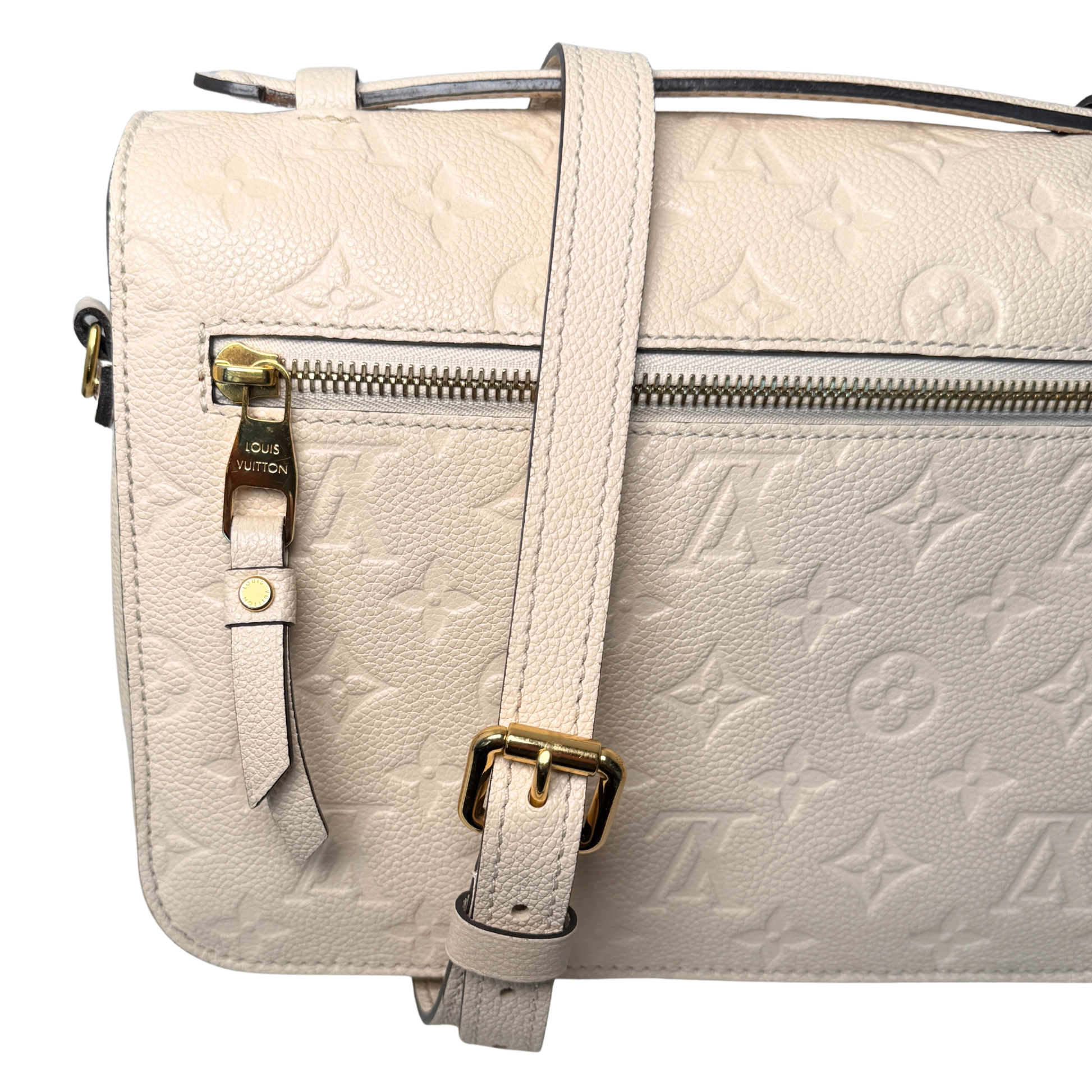 Louis Vuitton Pochette Métis MM Monogram Empreinte M44738 Crème Fullset / gut Louis Vuitton