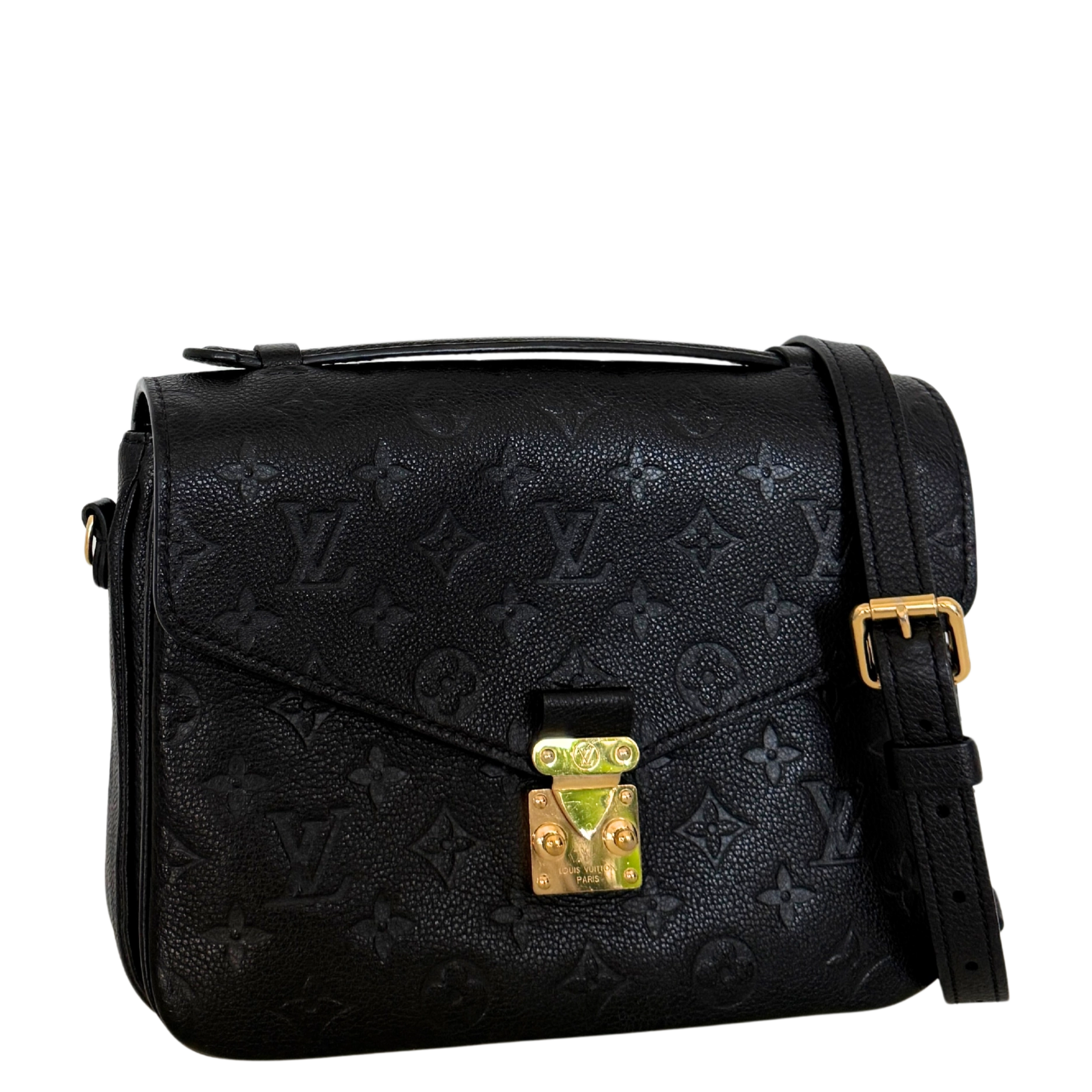 Louis Vuitton Pochette Métis Monogram Empreinte Schwarz Fullset / sehr gut Louis Vuitton
