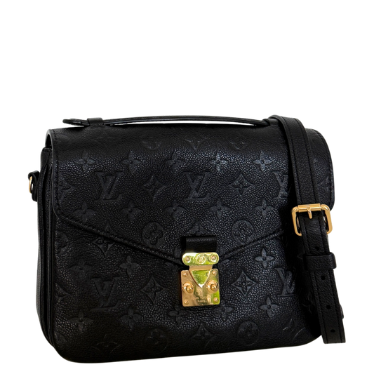 Louis Vuitton Pochette Métis Monogram Empreinte Schwarz Fullset / sehr gut Louis Vuitton