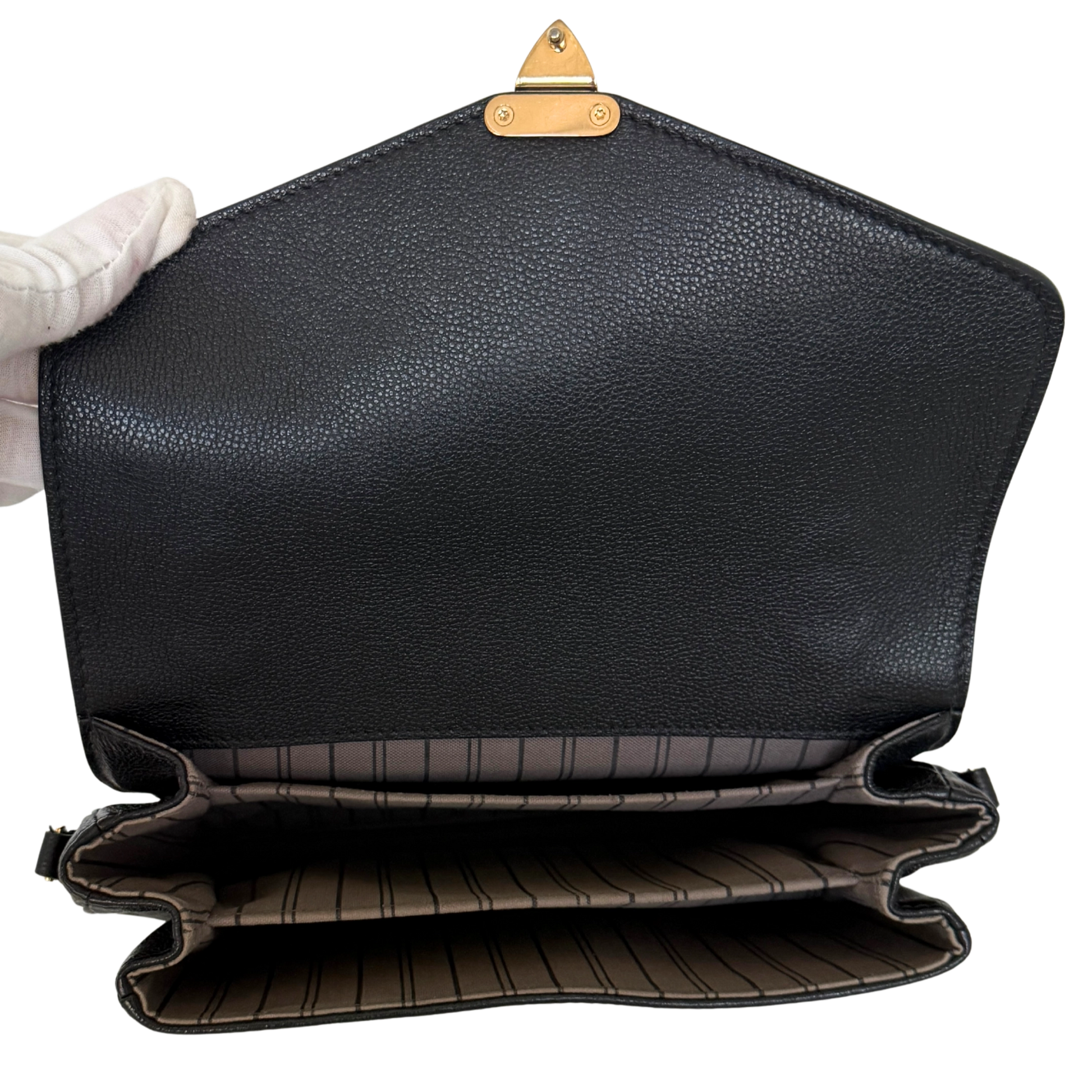 Louis Vuitton Pochette Métis Monogram Empreinte Schwarz Fullset / sehr gut Louis Vuitton