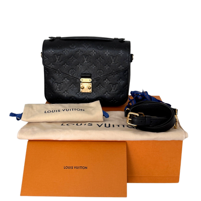 Louis Vuitton Pochette Métis Monogram Empreinte Schwarz Fullset / sehr gut Louis Vuitton