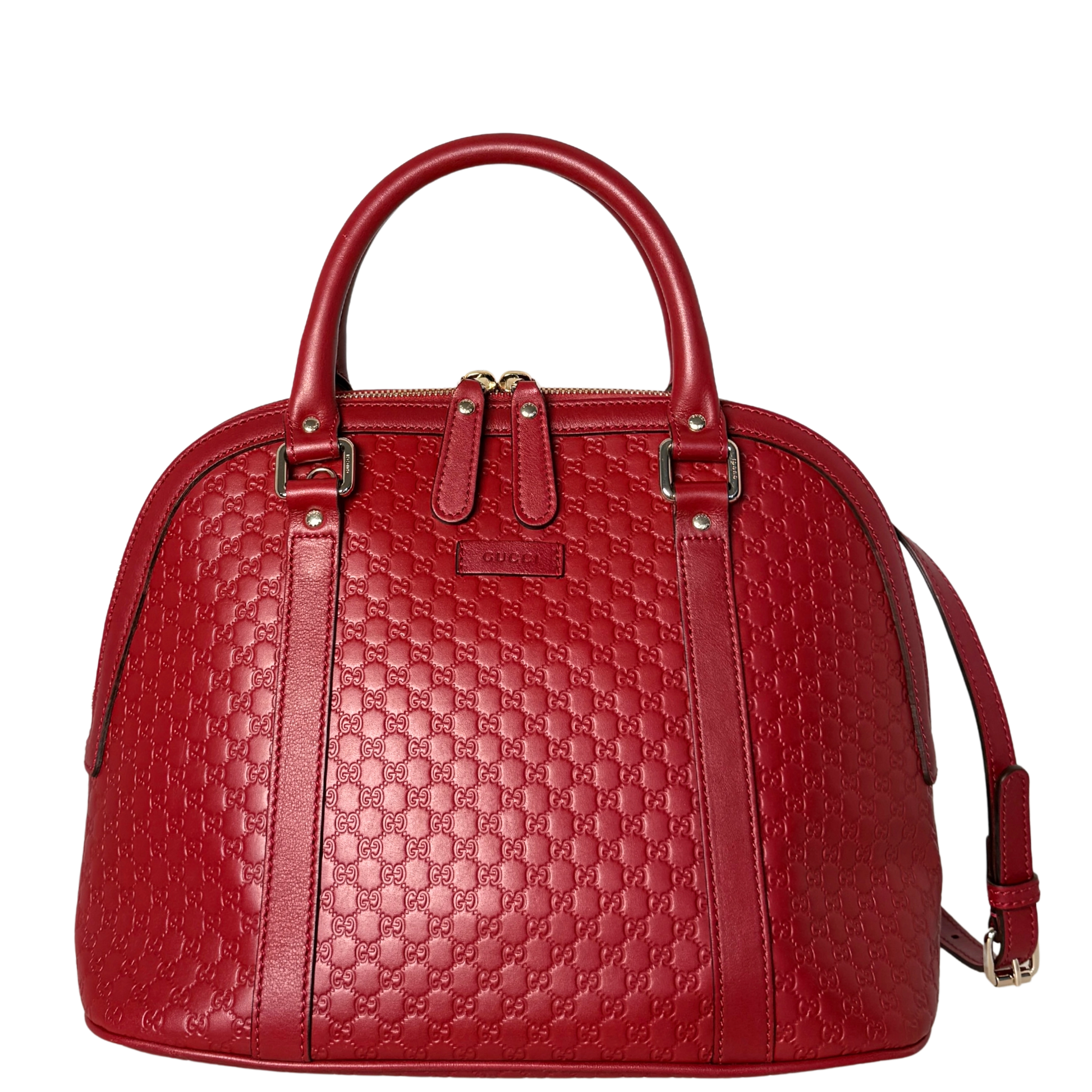 Gucci Mittelgroße Microguccissima Dome Handtasche Rot / sehr gut Gucci