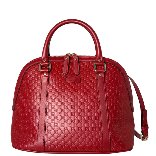 Gucci Mittelgroße Microguccissima Dome Handtasche Rot / sehr gut Gucci